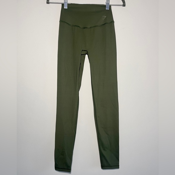 💚 Gymshark Elevate Leggings Olive Green Size Small NWOT – High-Rise Seamless Fit - Picture 7 of 9
